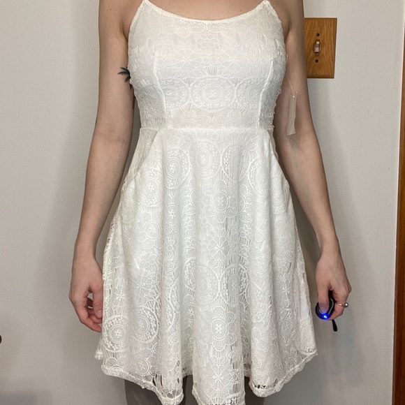 Jcpenney Dresses | Nwt Jcpenney White Lace Dress | Color: White | Size: 1 | Rachelwendland's Closet